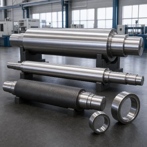Machined mill roll components