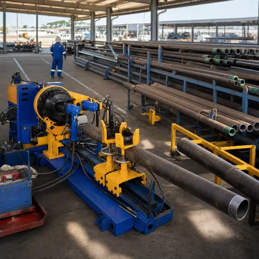 OCTG pipe yard bucking process