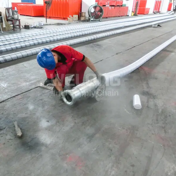 Industrial drilling hose cross-section and components