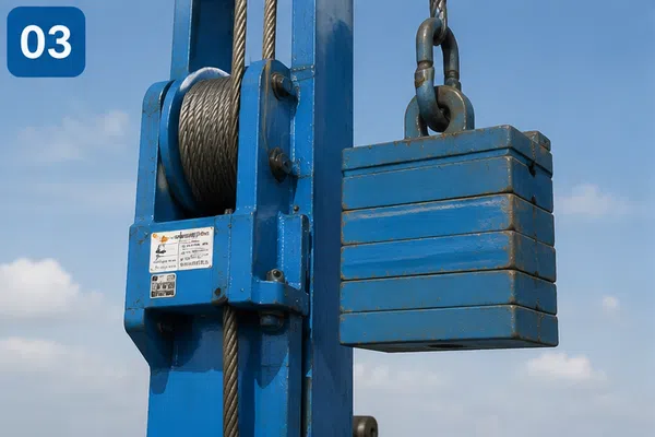 Counterweight cables balance