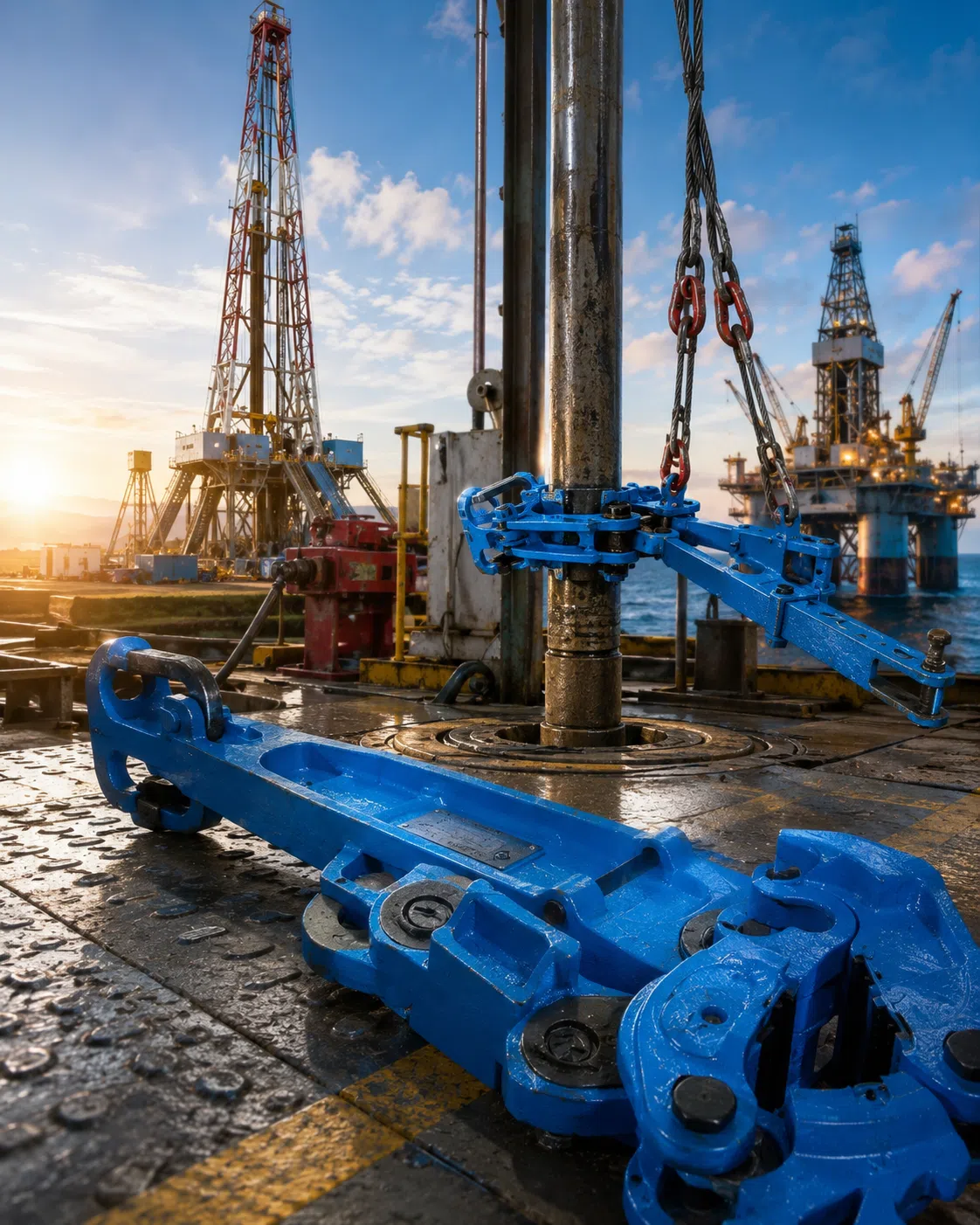 Manual Tong Field Application on Rig Floor