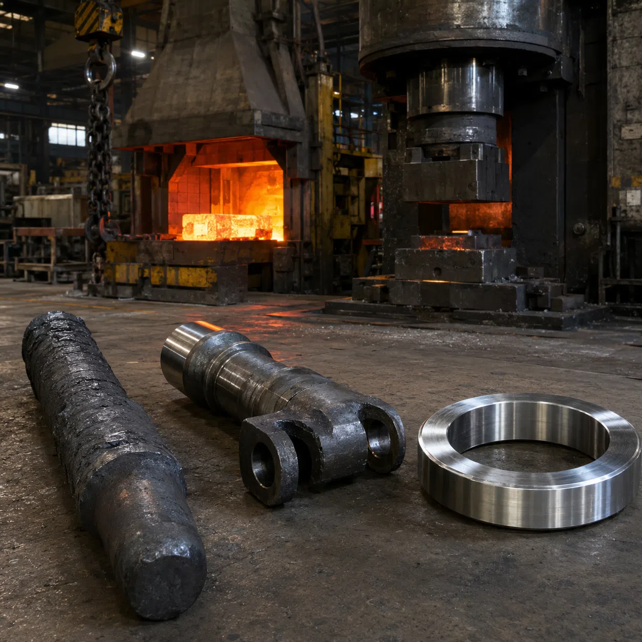 Forging material and heat-treatment reference