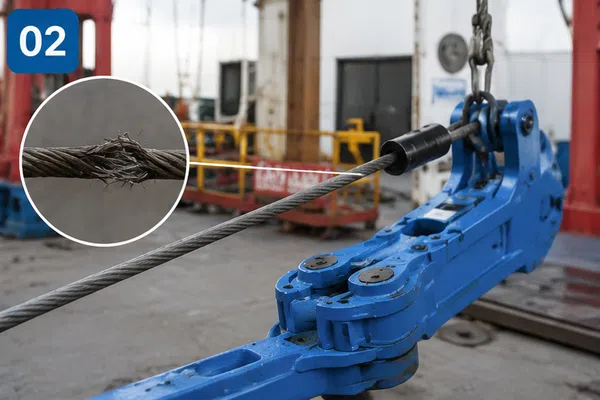 Snub line condition and tensioning