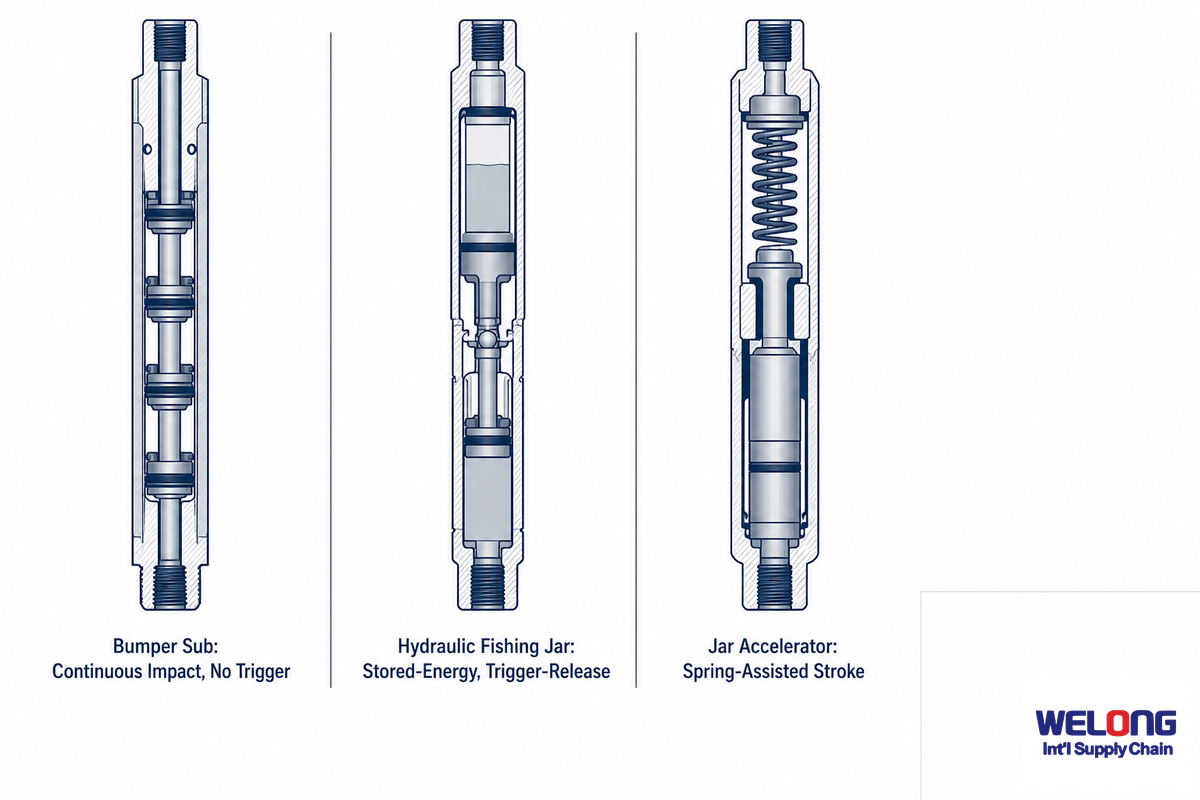 Bumper Sub vs. Drilling Jars & Other Fishing-String Tools — Welong
