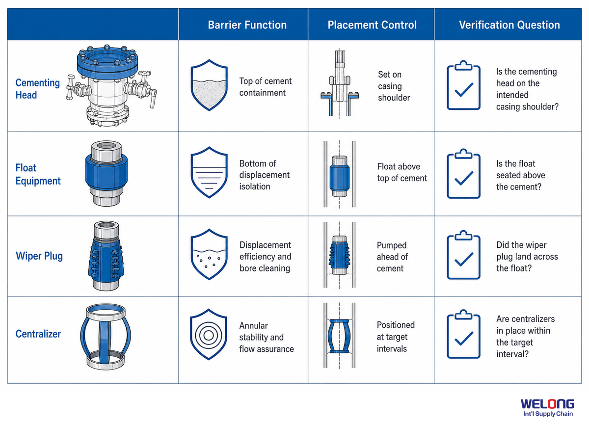 The Cementing Tool-to-Barrier Decision Matrix — Welong