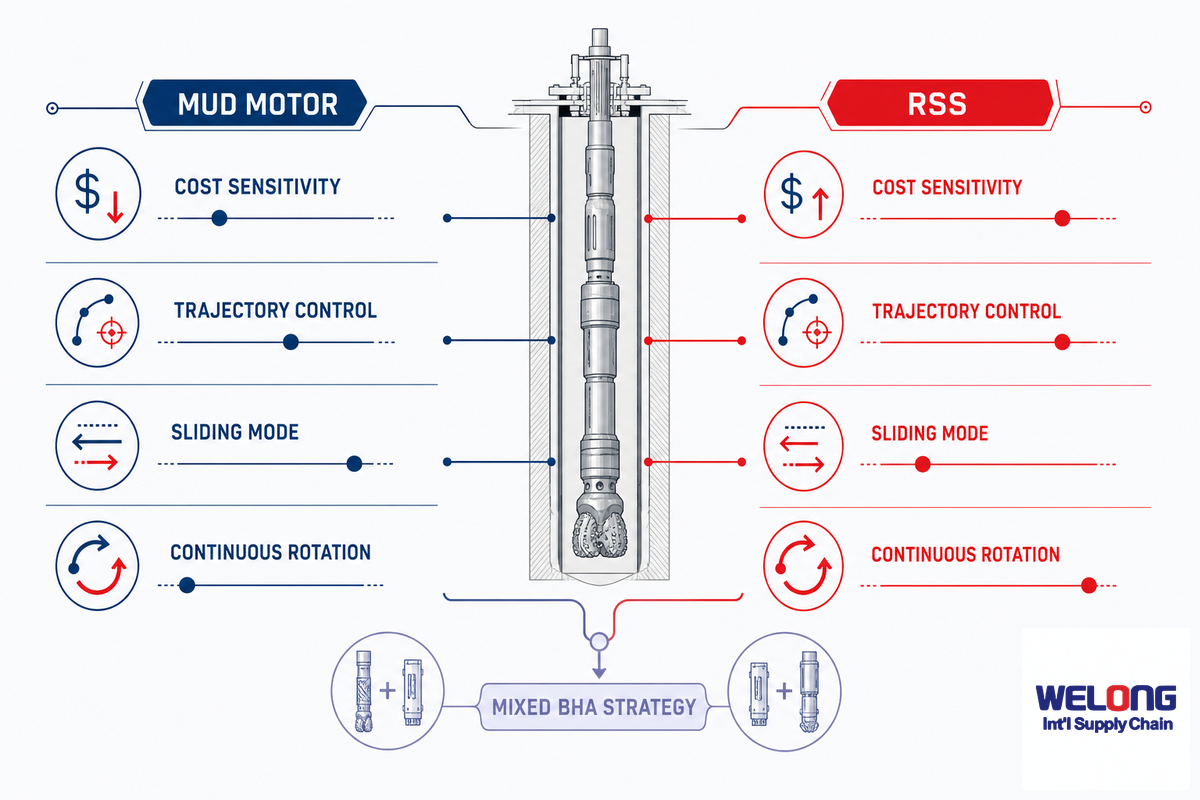 Mud Motor vs Rotary Steerable System: The Boundary, Not a Winner — Welong