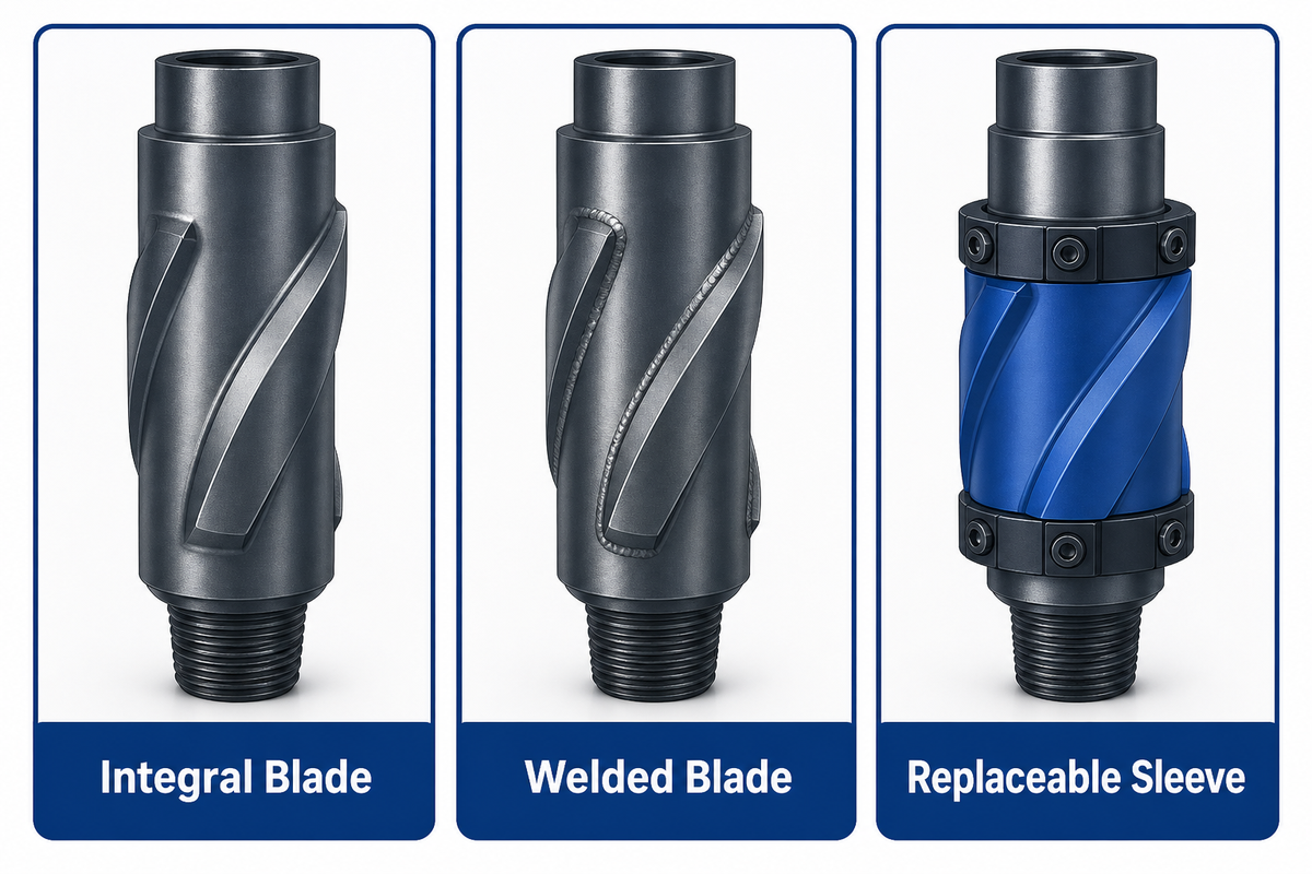 Integral Blade Stabilizers, Welded Blade and Replaceable Sleeve Terms