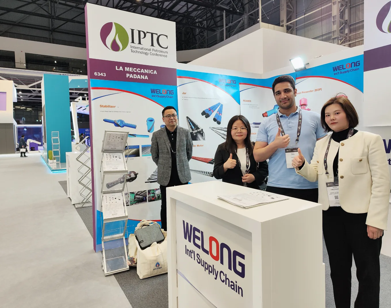 Welong booth presentation at an oilfield event