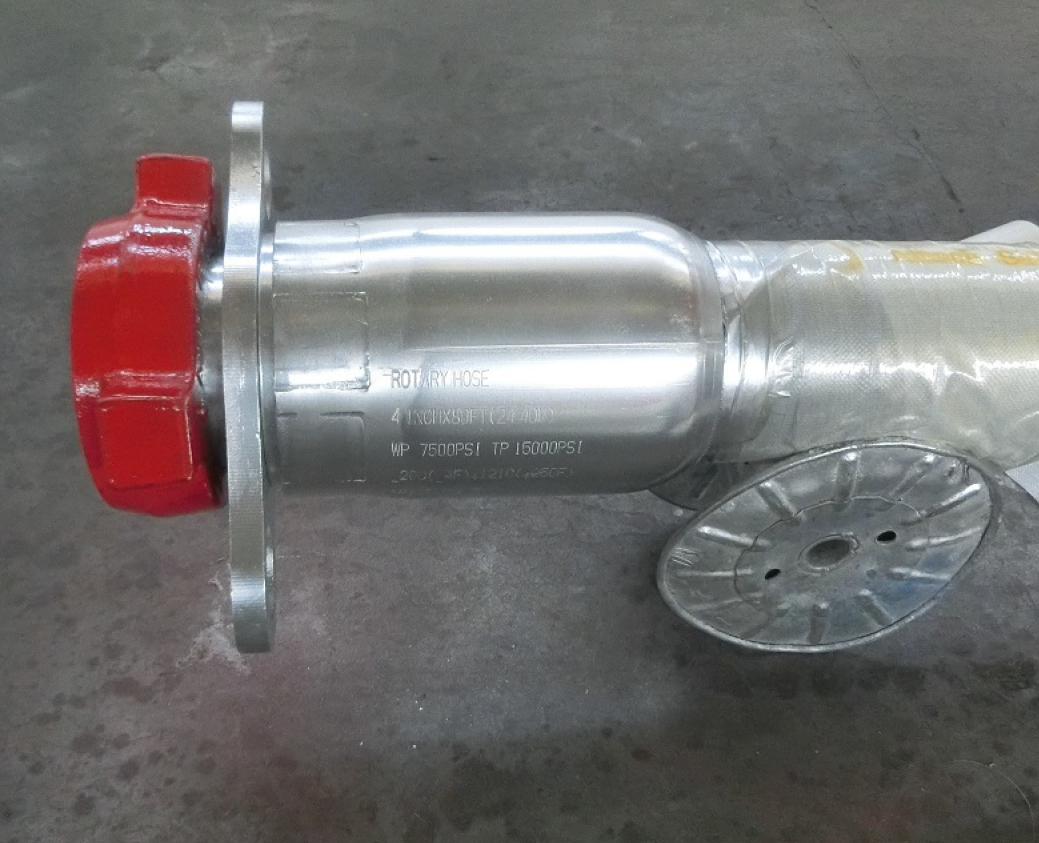 High pressure rotary drilling hose system