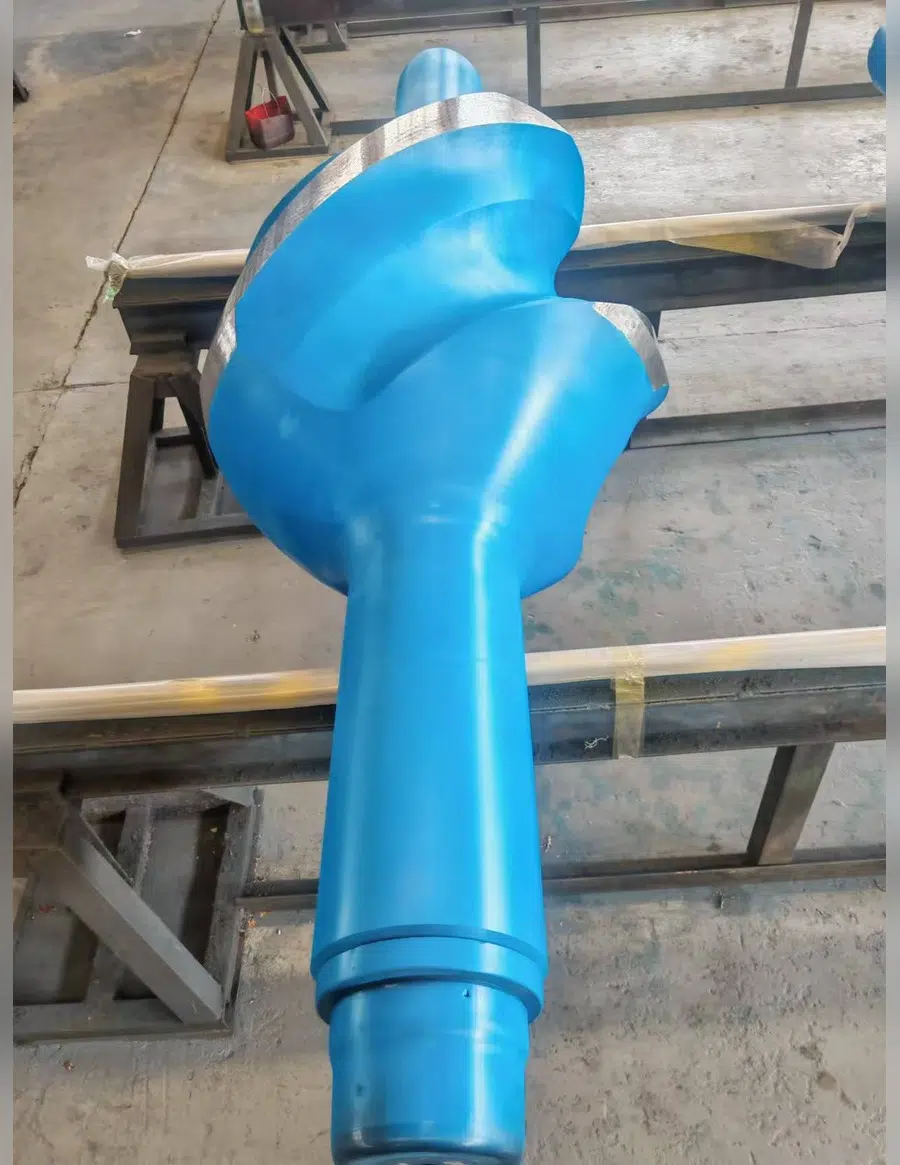 Finished drilling stabilizer blade profile close view