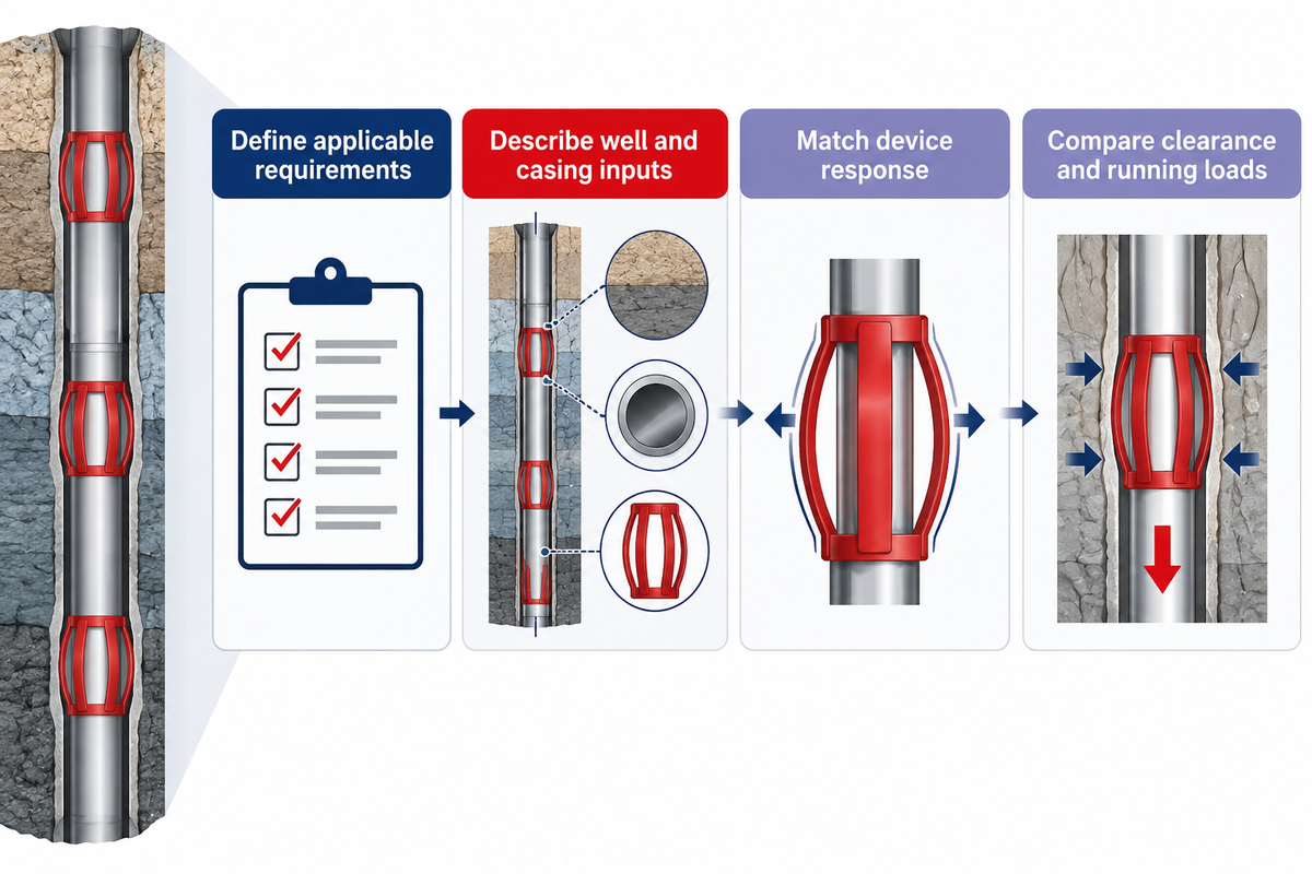 Placement depends on well inputs,device response and running constraints;SPE13043andMerlin guidance.