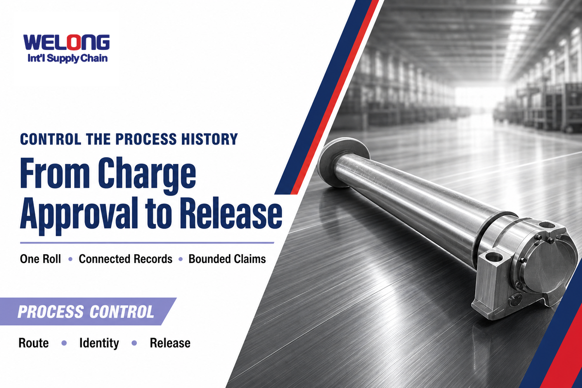 Casting-division control links charge approval, roll identity and release records to one delivered mill roll