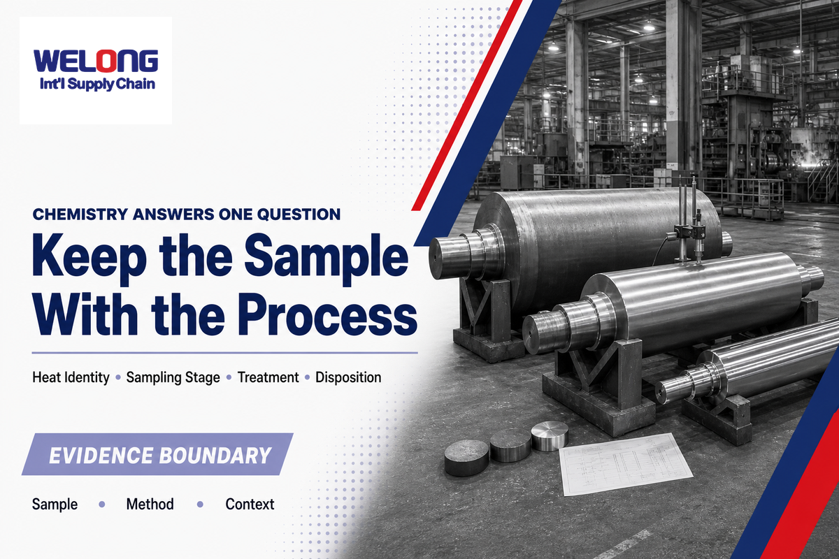 Chemistry supports an identified sample only when heat, sampling stage, treatment and disposition stay connected