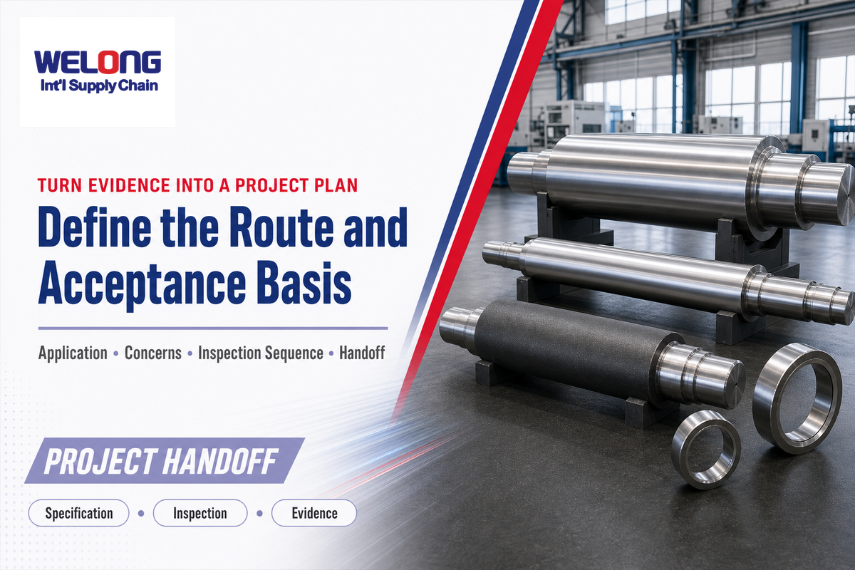 Mill-roll project planning starts with application, route concerns, acceptance basis and an agreed evidence handoff
