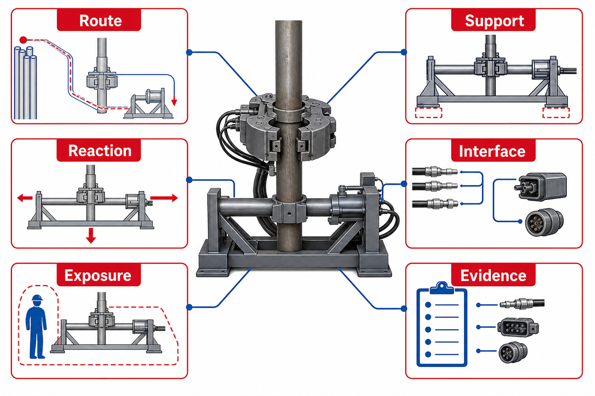 Route, support, reaction, interfaces, exposure and evidence constrain equipment selection — WELONG map